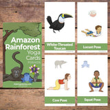 Amazon rainforest animals yoga cards for kids | Kids Yoga Stories