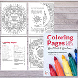 Coloring Pages for kids: gratitude and kindness | Kids Yoga Stories