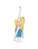 Sample pages or images for 40 chair yoga poses for kids