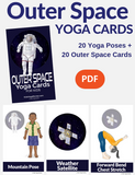 Yoga cards for kids outer space
