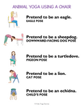 chair yoga, yoga chair poses, chair yoga for kids
