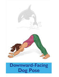 Sample pages or images for antarctic animals yoga cards for kids