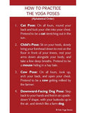 Sample pages or images for farm animals yoga cards for kids