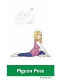 Sample pages or images for garden yoga cards for kids