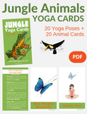 Jungle Animals Yoga Cards for Kids