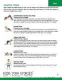 Sample pages or images for kids yoga class ideas