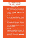 Sample pages or images for north american animals alphabet yoga cards for kids