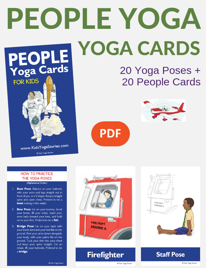 Kids Yoga Pose Cards 8x12 | Flash Cards | Educational Material | Printable