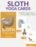 Sloth Yoga Cards for Kids
