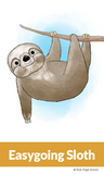 Sloth Yoga Cards for Kids