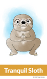 Sloth Yoga Cards for Kids