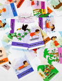 Sample pages or images for sophias jungle adventure yoga cards