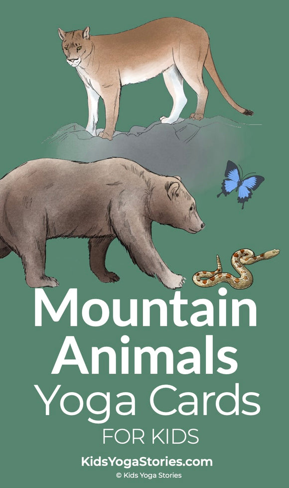 Mountain Animals Yoga Cards for Kids | Kids Yoga Stories