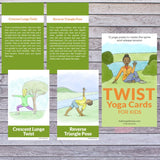 Twist Yoga Cards for Kids - Pediatric Therapist Yoga and Mindfulness Bundle | Kids Yoga Stories