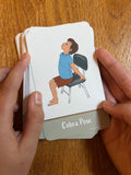 Cobra pose on a chair - chair yoga poses cards for kids | Kids Yoga Stories