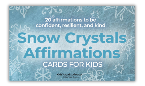 Snow Crystals Affirmations Cards for Kids