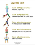 Dinosaur Yoga Poster for Kids