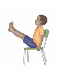 Sample pages or images for 40 chair yoga poses for kids