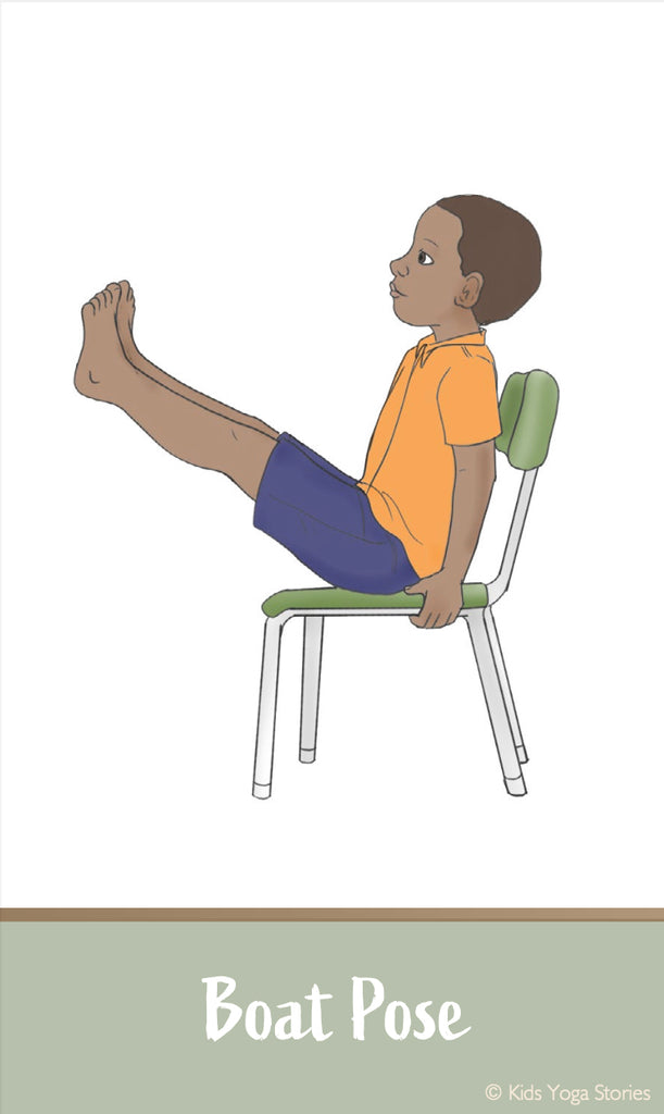 chair yoga pose | Kids Yoga Stories