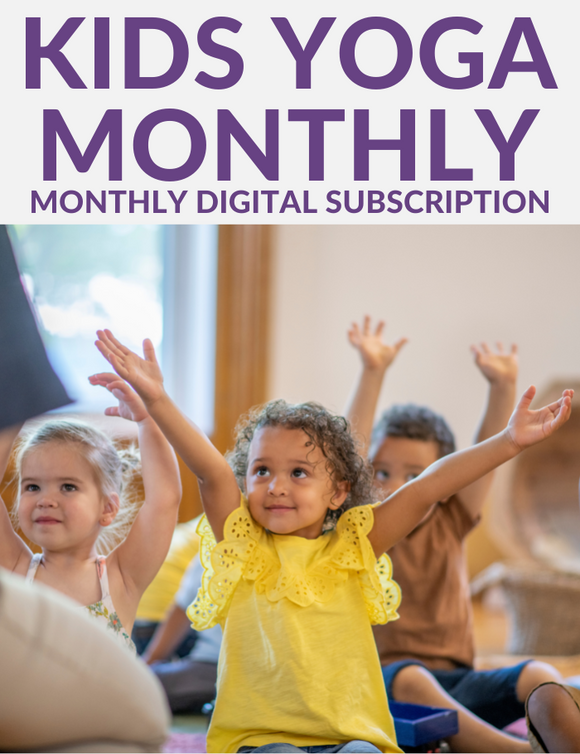 Kids Yoga Monthly - Monthly yoga for kindergartners, yoga for preschool, yoga for kids, printable posters for kids