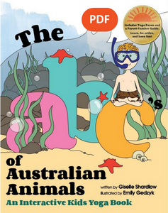 the abcs of australian animals yoga book for kids