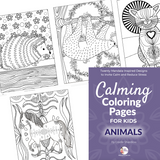 calming coloring pages for kids: animals | Kids Yoga Stories