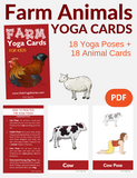 Farm Animals Yoga Cards for Kids