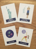 Fourth of July Yoga Cards for Kids