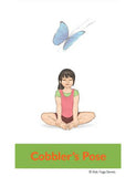 Sample pages or images for jungle animals yoga cards for kids