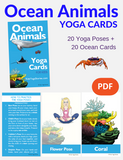 Ocean Animals Yoga Cards for Kids