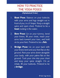 Sample pages or images for people yoga cards for kids
