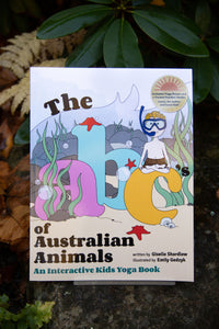 the abcs of australian animals yoga book for kids