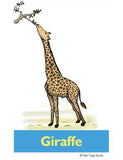 Sample pages or images for zoo animals yoga cards for kids
